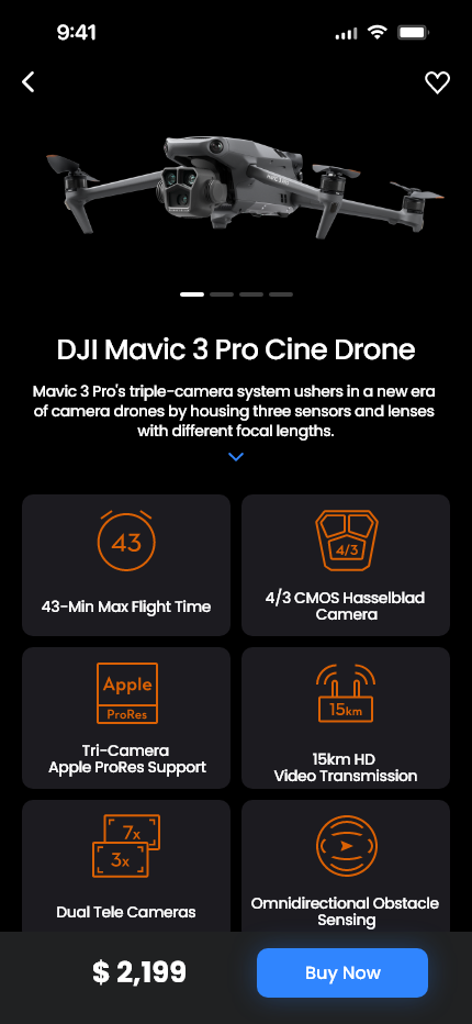 IOS drone app