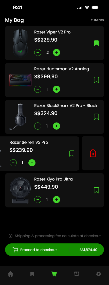 Razer shopping app