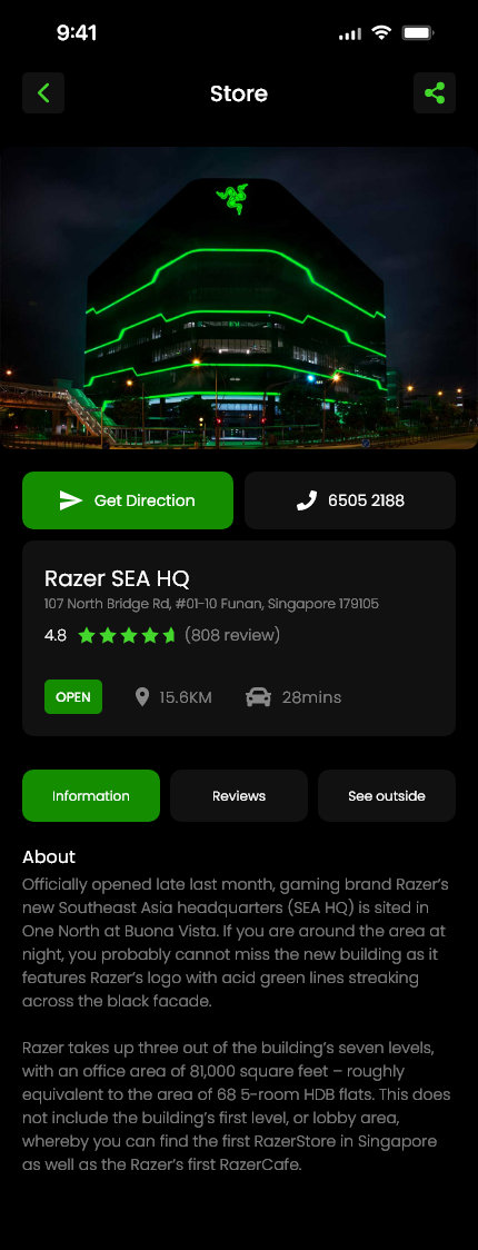 Razer shopping app