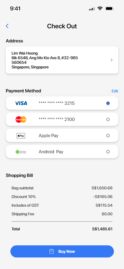 Payment page